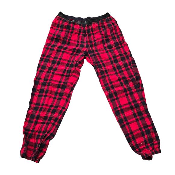 Victoria's Secret Red & Black Plaid Pajama Pants w. Pockets - Picture 1 of 8